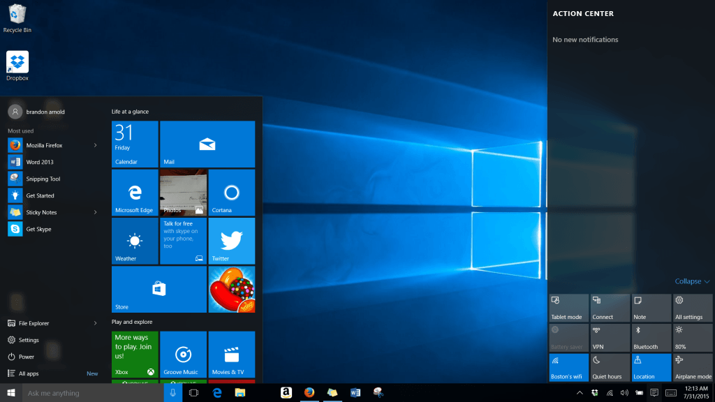 Windows 10 features