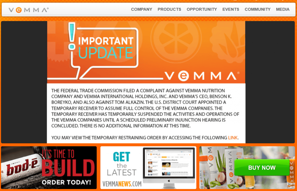 Vemma Nutrition Company is an illegal pyramid scheme Shut down by the FTC