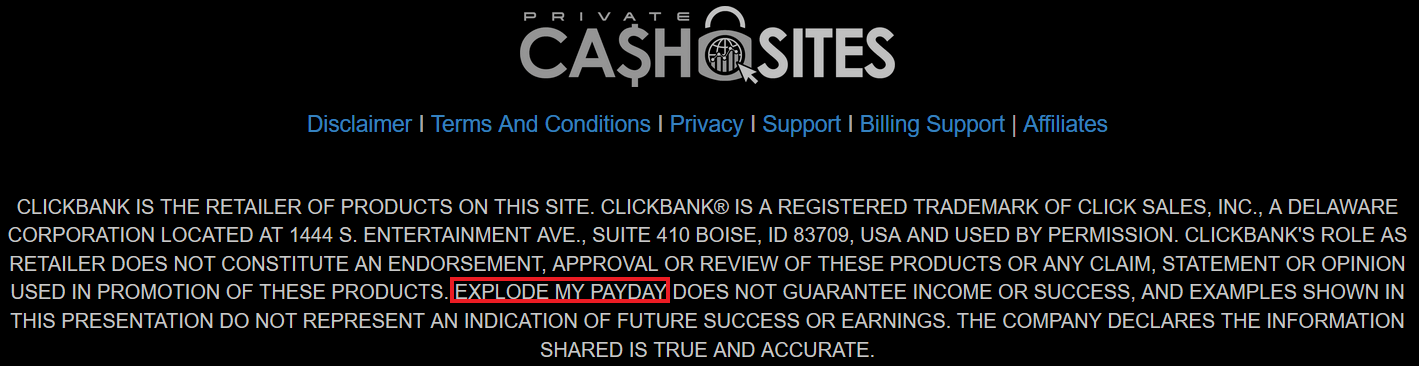 private cash sites explode my payday